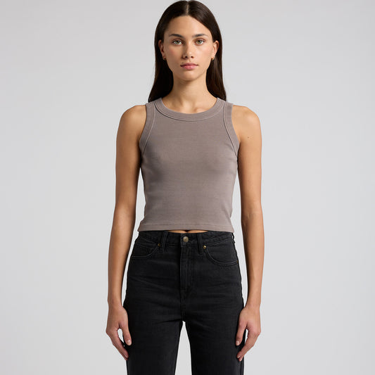 AS Colour Wo's Faded Organic Rib Crop Tank 4035