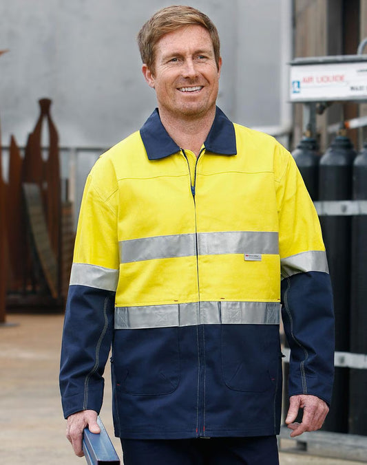 Hi Vis SW46 COTTON JACKET WITH RF 3M TAPES