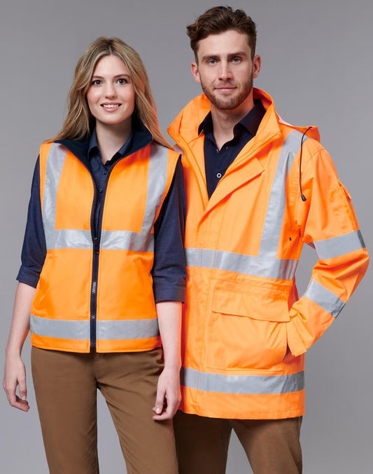 Hi Vis SW77 VIC Rail Hi Vis 3 in 1 Safety Jacket and Vest - Unisex