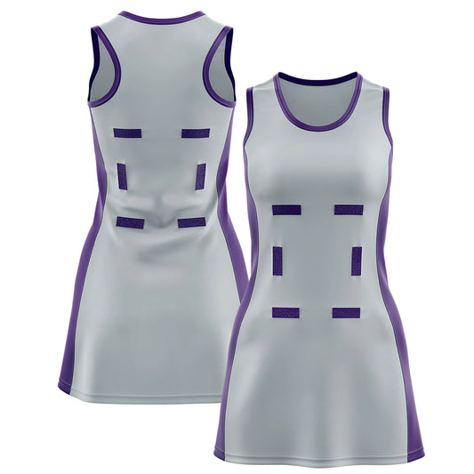 Custom Netball Dress Purple and White
