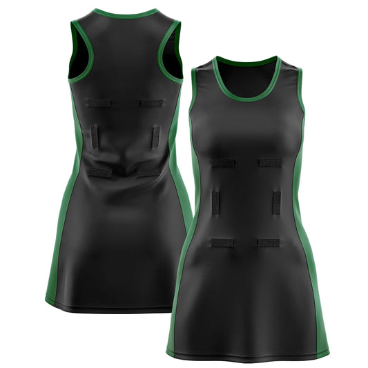 Custom Netball Dress Green and Black