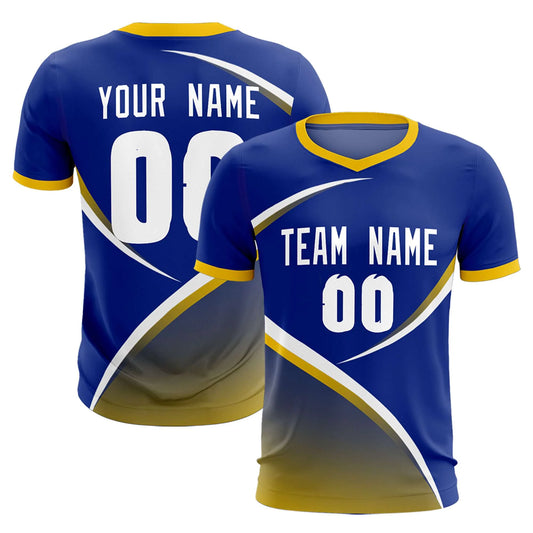 Soccer Jersey Blue and Gold