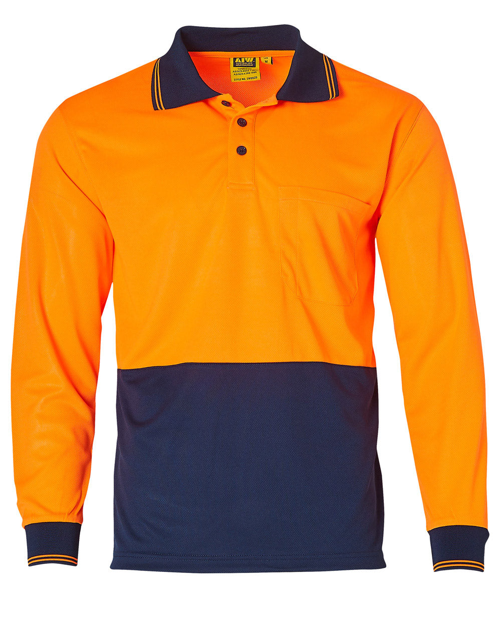 Hi Vis Long Sleeve Budget Safety Polo