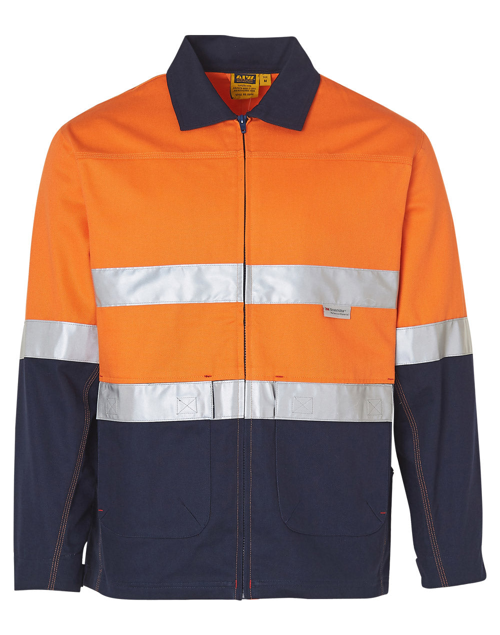 Hi Vis SW46 COTTON JACKET WITH RF 3M TAPES