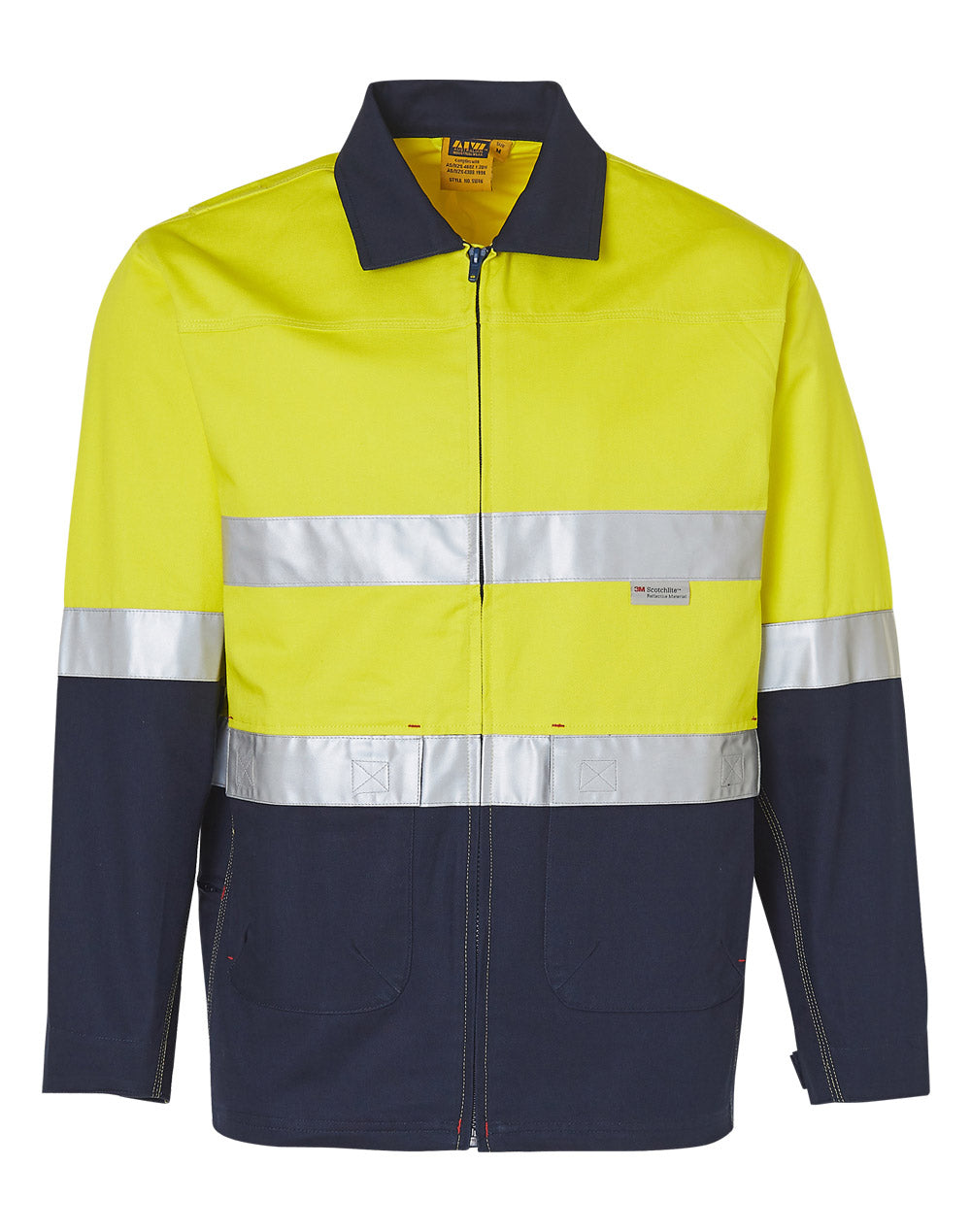 Hi Vis SW46 COTTON JACKET WITH RF 3M TAPES
