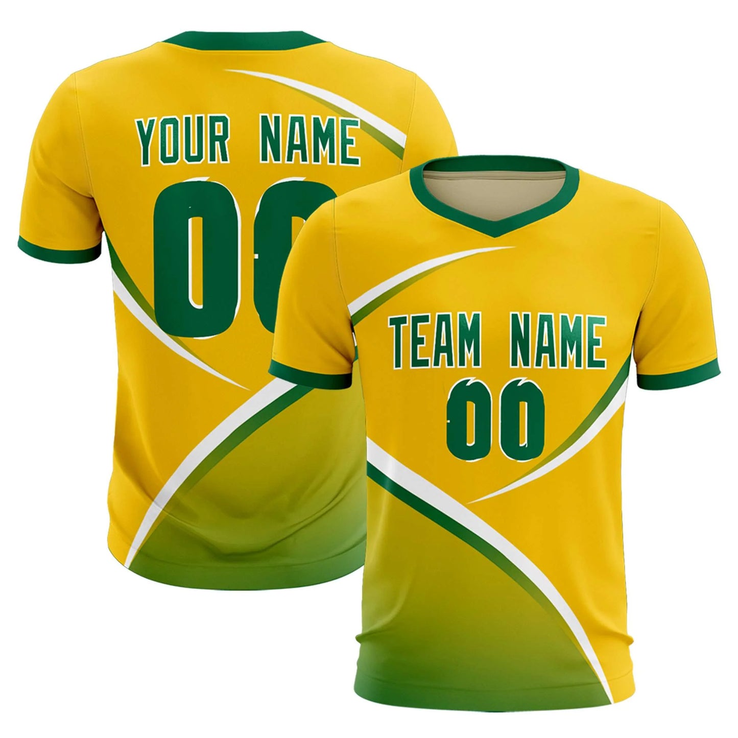 Soccer Jersey Gold and Green