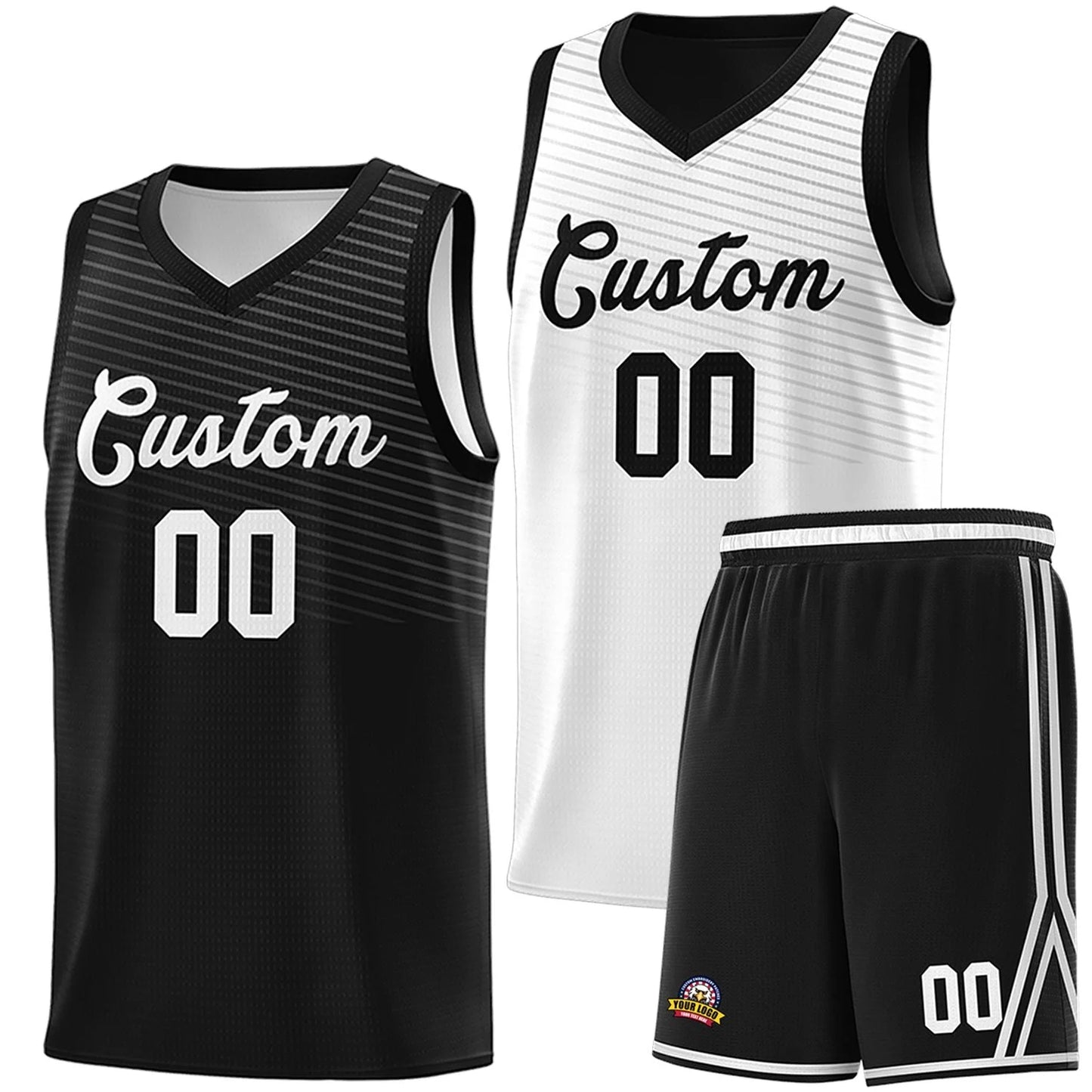 Basketball Set Black and White