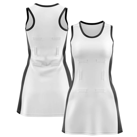 Custom Netball Dress Black and White