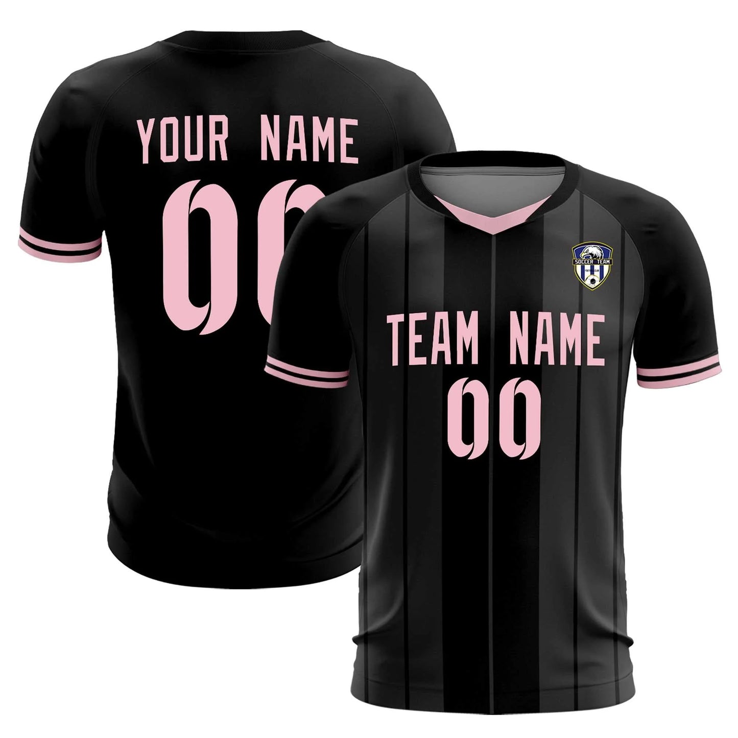 Soccer Jersey Black and Pink