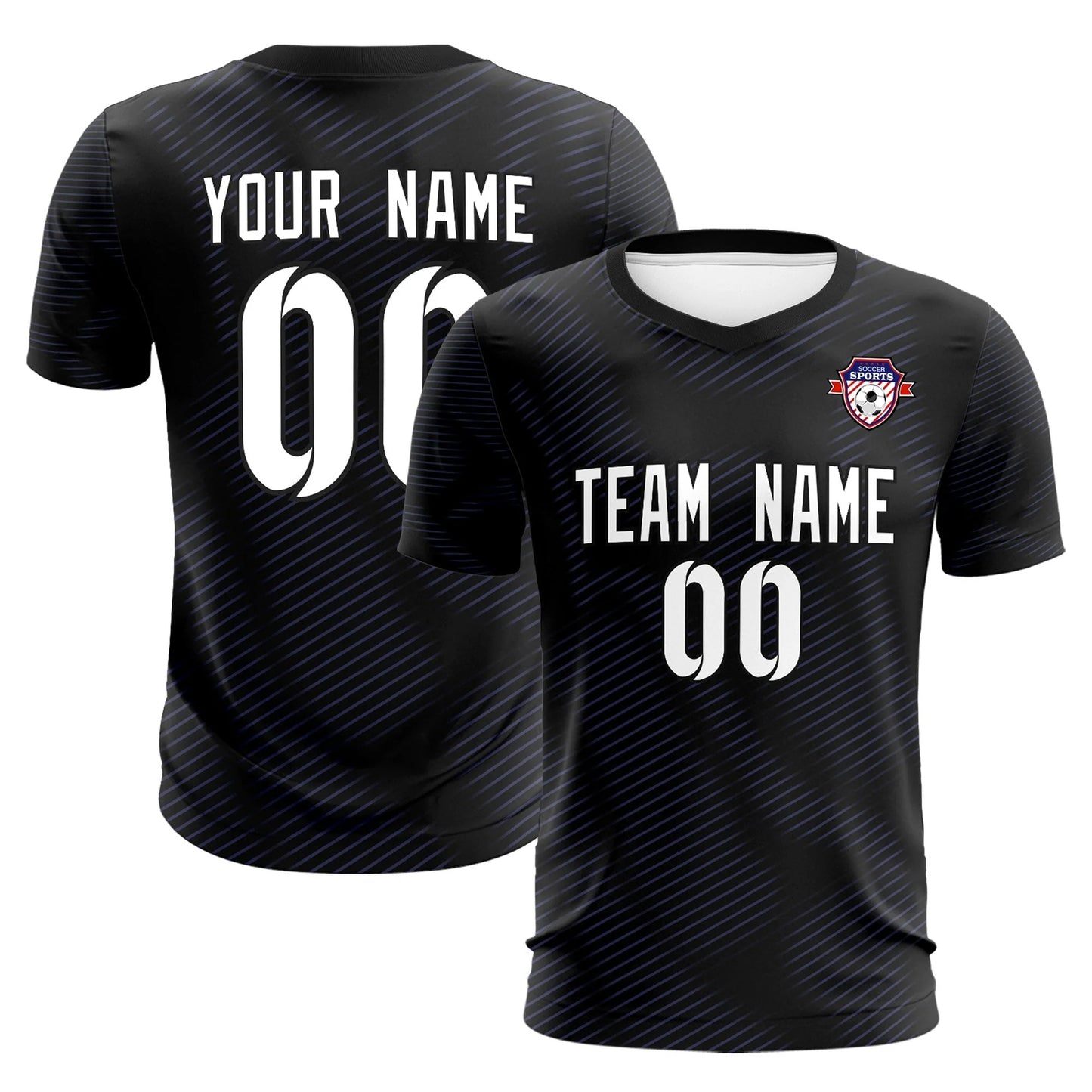 Soccer Jersey Black Purple