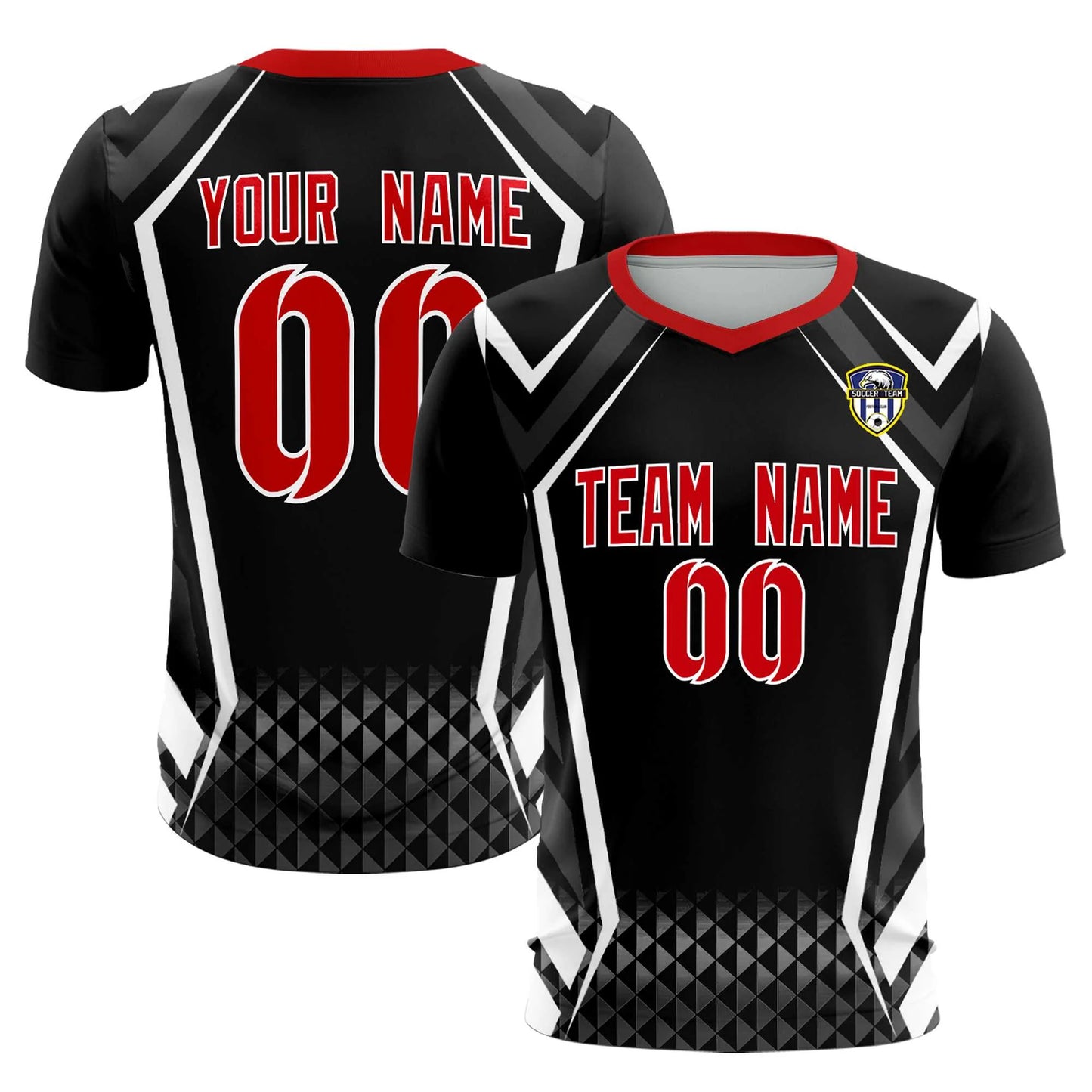Soccer Jersey Black and Red
