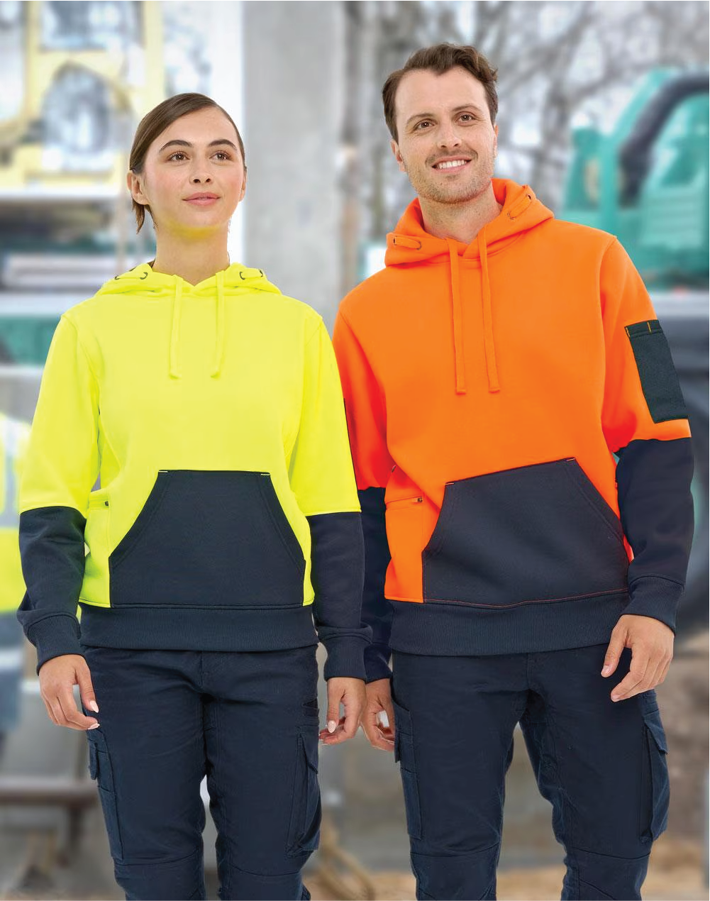 Hi-Vis Two Tone Water Resistant Fleece Hoodie
