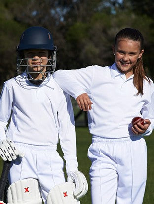 Kids Cricket Long Sleeve Polo
