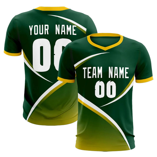 Soccer Jersey Green and Gold