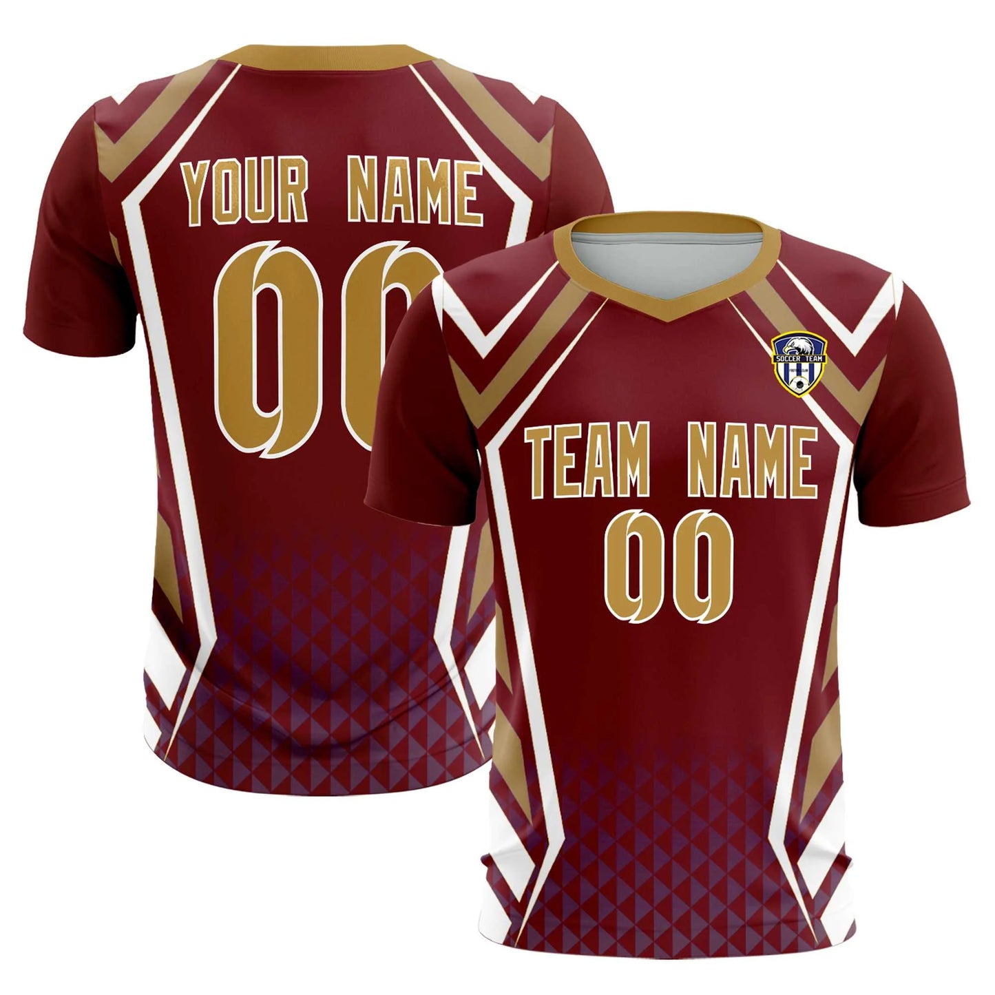 Soccer Jersey Maroon and Gold