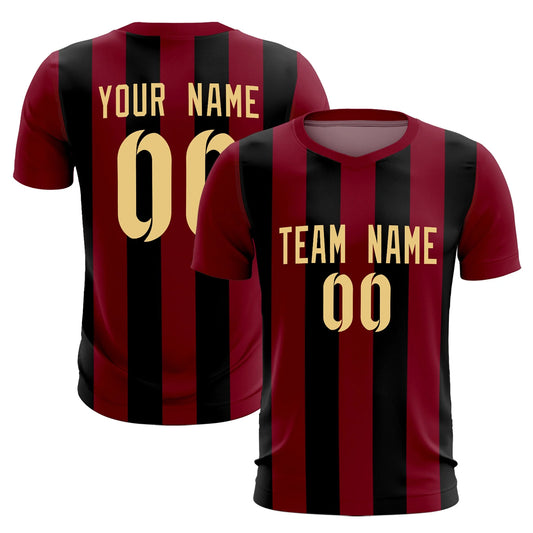 Soccer Jersey Maroon Black