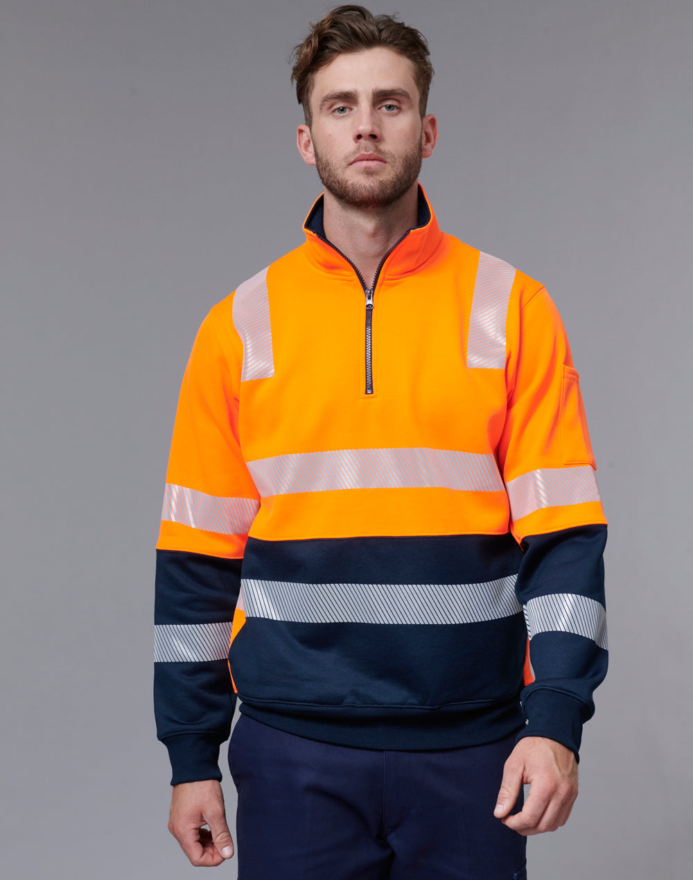 Hi Vis Safety Half Zip Jumper RF