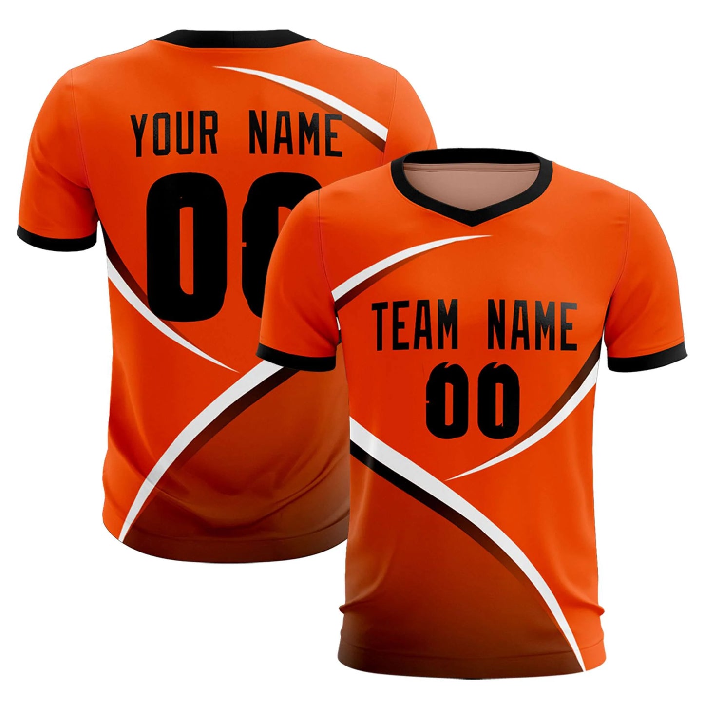 Soccer Jersey Orange and Black