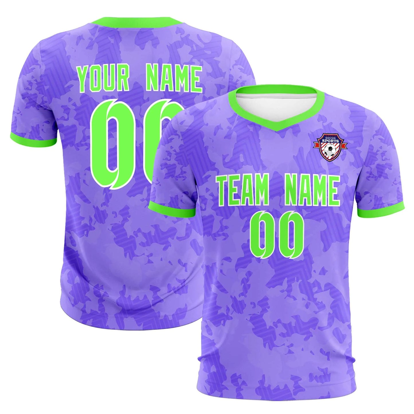 Soccer Jersey Purple Green