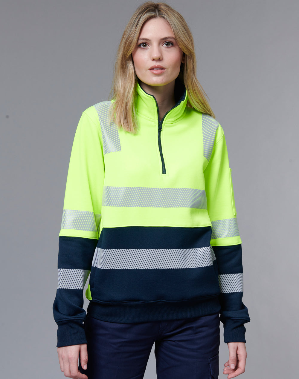 Hi Vis Safety Half Zip Jumper RF